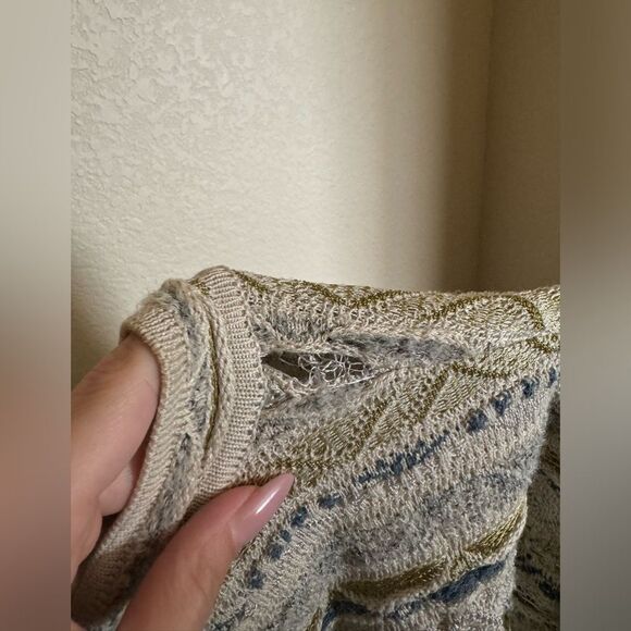 COOGI Australia 3D Knit‎ Sweater Size XL Lightweight Earthy Colors - Picture 8 of 8